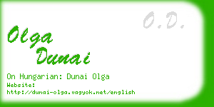olga dunai business card